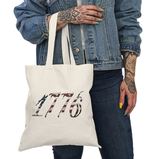 1776 Flag Tote Bag — Cotton Grocery Tote