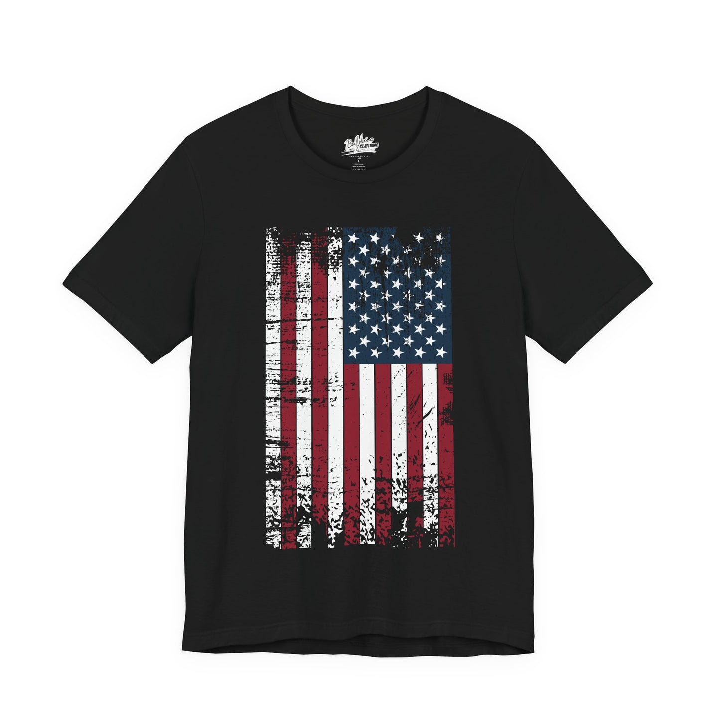 Distressed American Flag T-Shirt — Vintage USA Patriotic Tee