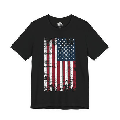 Distressed American Flag T-Shirt — Vintage USA Patriotic Tee