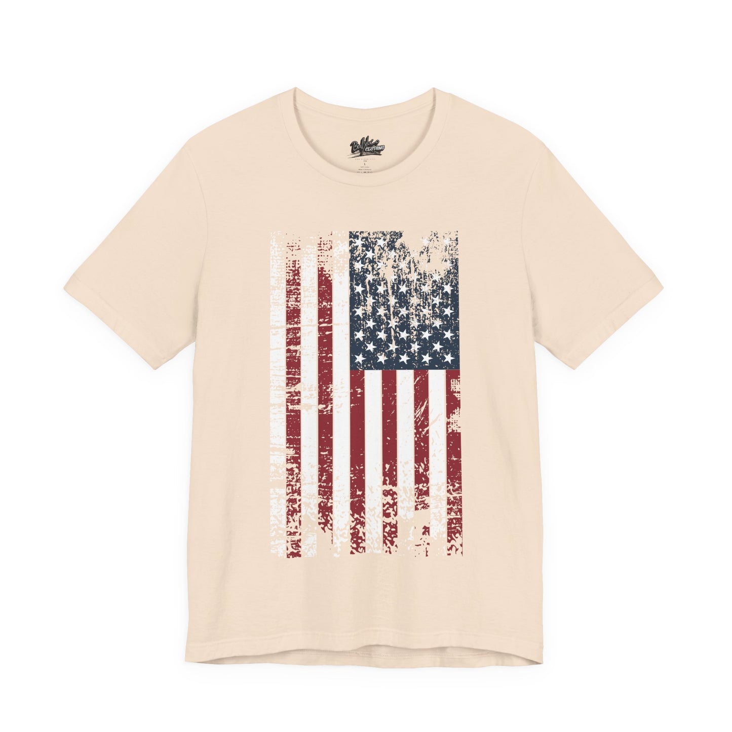 Distressed American Flag T-Shirt — Vintage USA Patriotic Tee